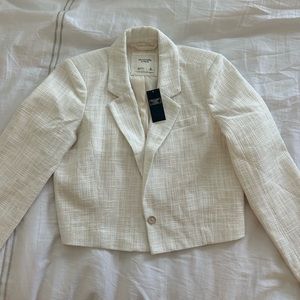 Abercrombie cream tweed blazer NWT